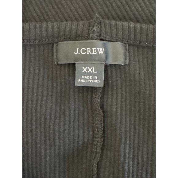 J. Crew New Favorite Tank Top in Vintage Rib Black Size XXL - Picture 7 of 9